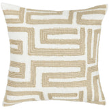 Mateo Pillow, Metallic Gold/Ivory