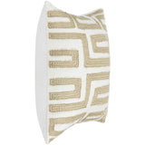 Mateo Pillow, Metallic Gold/Ivory