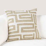 Mateo Pillow, Metallic Gold/Ivory