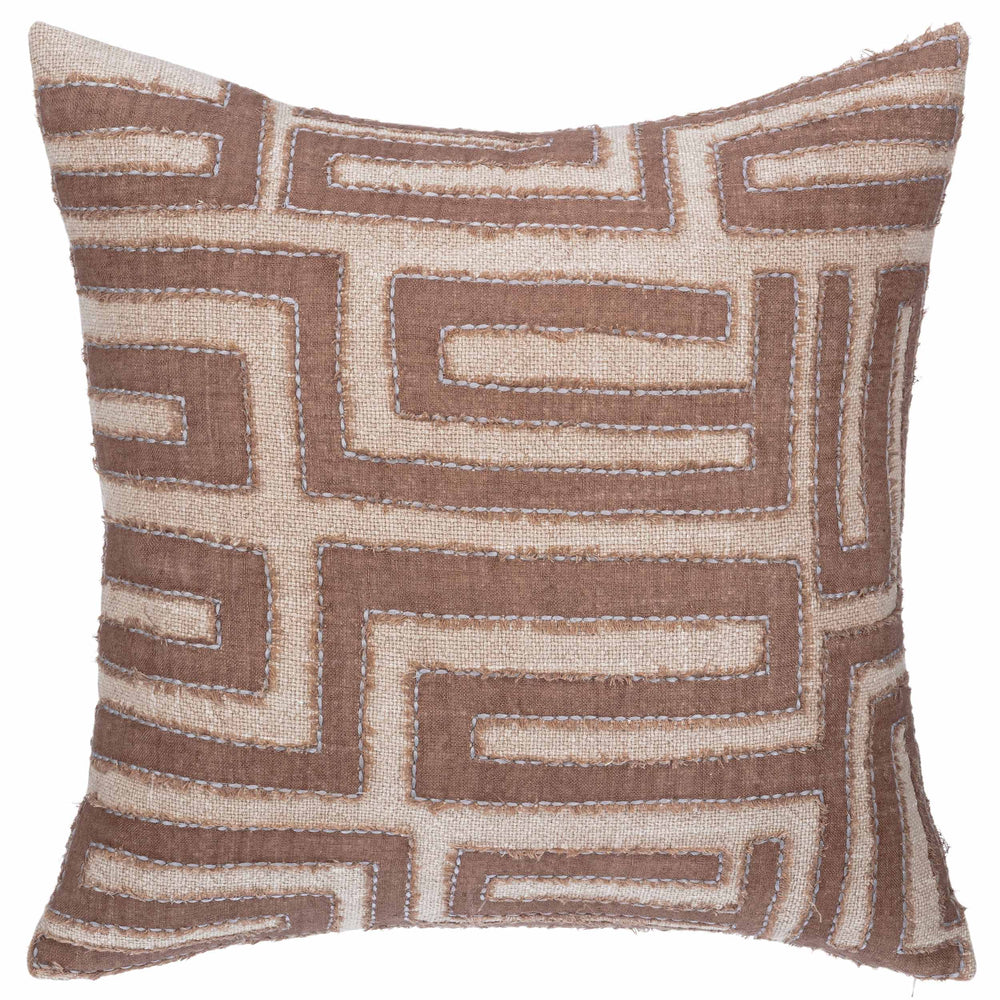 Mateo Pillow, Sepia Brown/Natural-Accessories-High Fashion Home