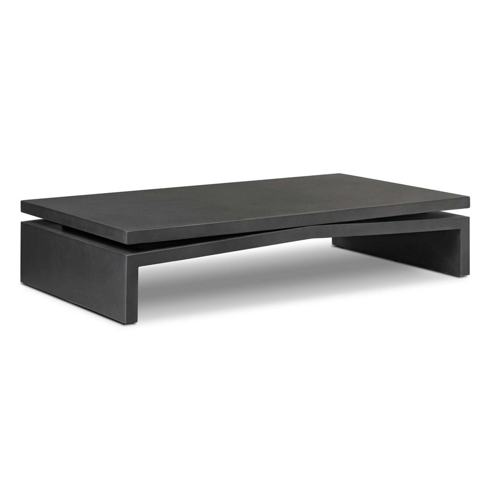Matthes Outdoor Rectangular Coffee Table, Charcoal by Four Hands-Furniture - Accent Tables-High Fashion Home