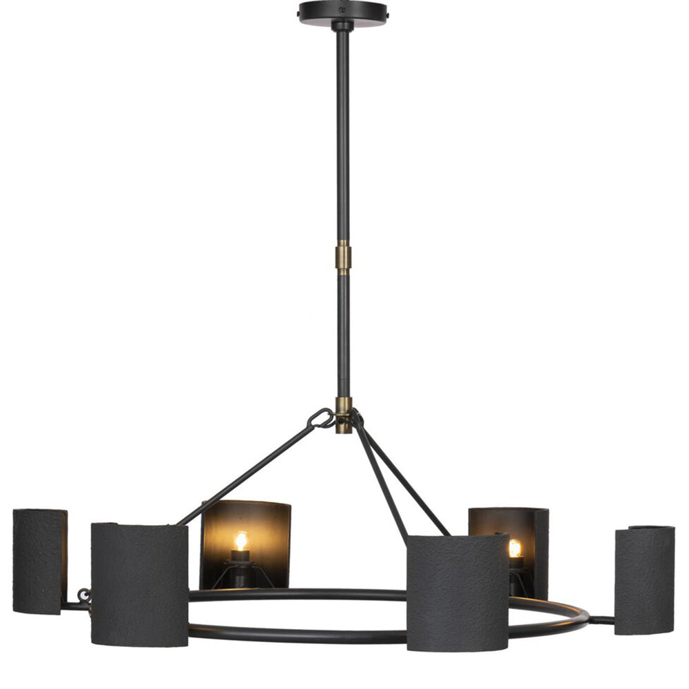 Maurice Chandelier, Antiqued Iron by Four Hands