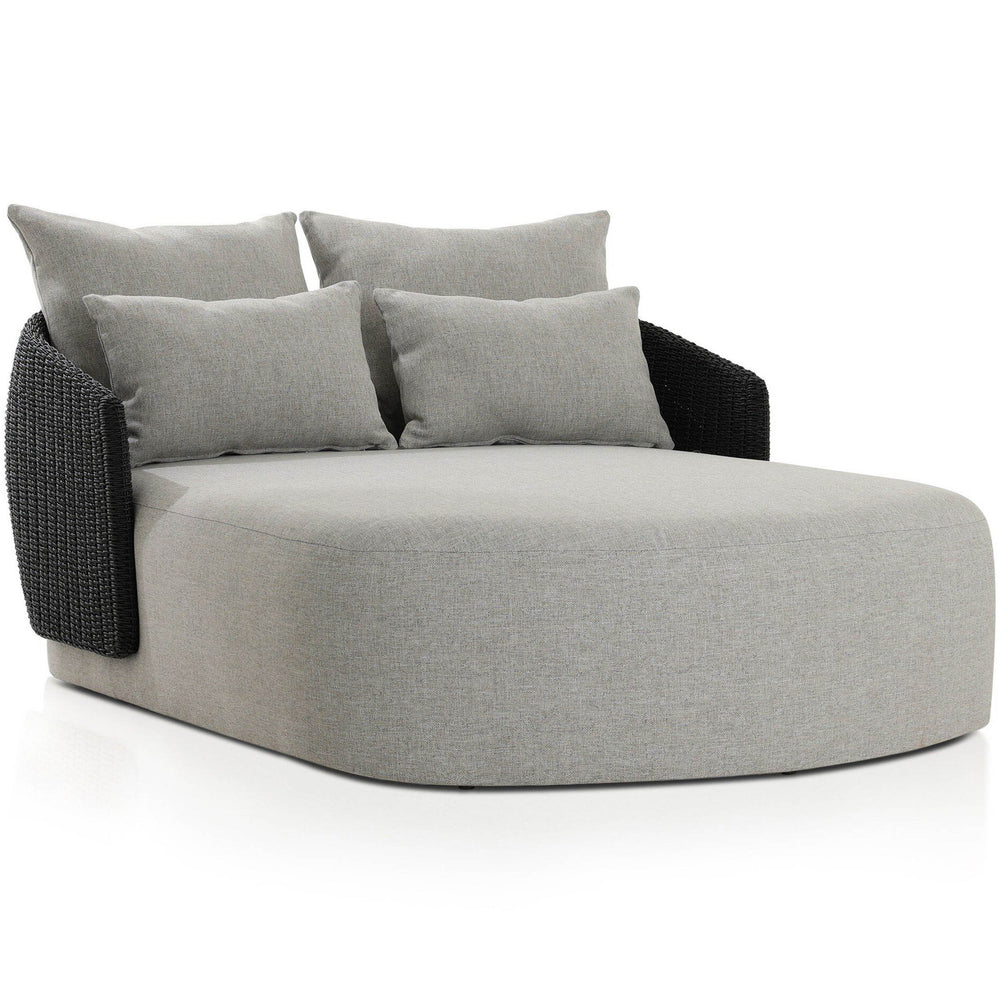 Maven Outdoor Double Chaise, Alessi Slate/Faux Black by Four Hands