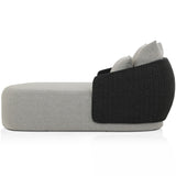 Maven Outdoor Double Chaise, Alessi Slate/Faux Black by Four Hands