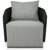 Maven Outdoor Swivel Chair, Faux Black-Furniture - Chairs-High Fashion Home