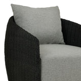 Maven Outdoor Swivel Chair, Faux Black-Furniture - Chairs-High Fashion Home