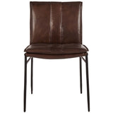 Mayer Leather Dining Chair, Brown, Set of 2-Furniture - Dining-High Fashion Home