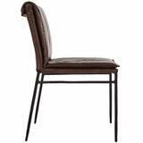 Mayer Leather Dining Chair, Brown, Set of 2-Furniture - Dining-High Fashion Home