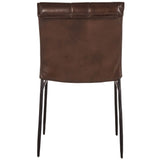 Mayer Leather Dining Chair, Brown, Set of 2-Furniture - Dining-High Fashion Home