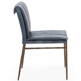 Mayer Leather Dining Chair, Ocean Blue, Set of 2-Furniture - Dining-High Fashion Home