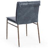 Mayer Leather Dining Chair, Ocean Blue, Set of 2-Furniture - Dining-High Fashion Home