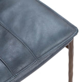 Mayer Leather Dining Chair, Ocean Blue, Set of 2-Furniture - Dining-High Fashion Home