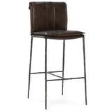 Mayer Leather Bar & Counter Stool, Truffle Brown-Furniture - Dining-High Fashion Home