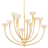 Maywood 12 Light Chandelier, Vintage Gold Leaf