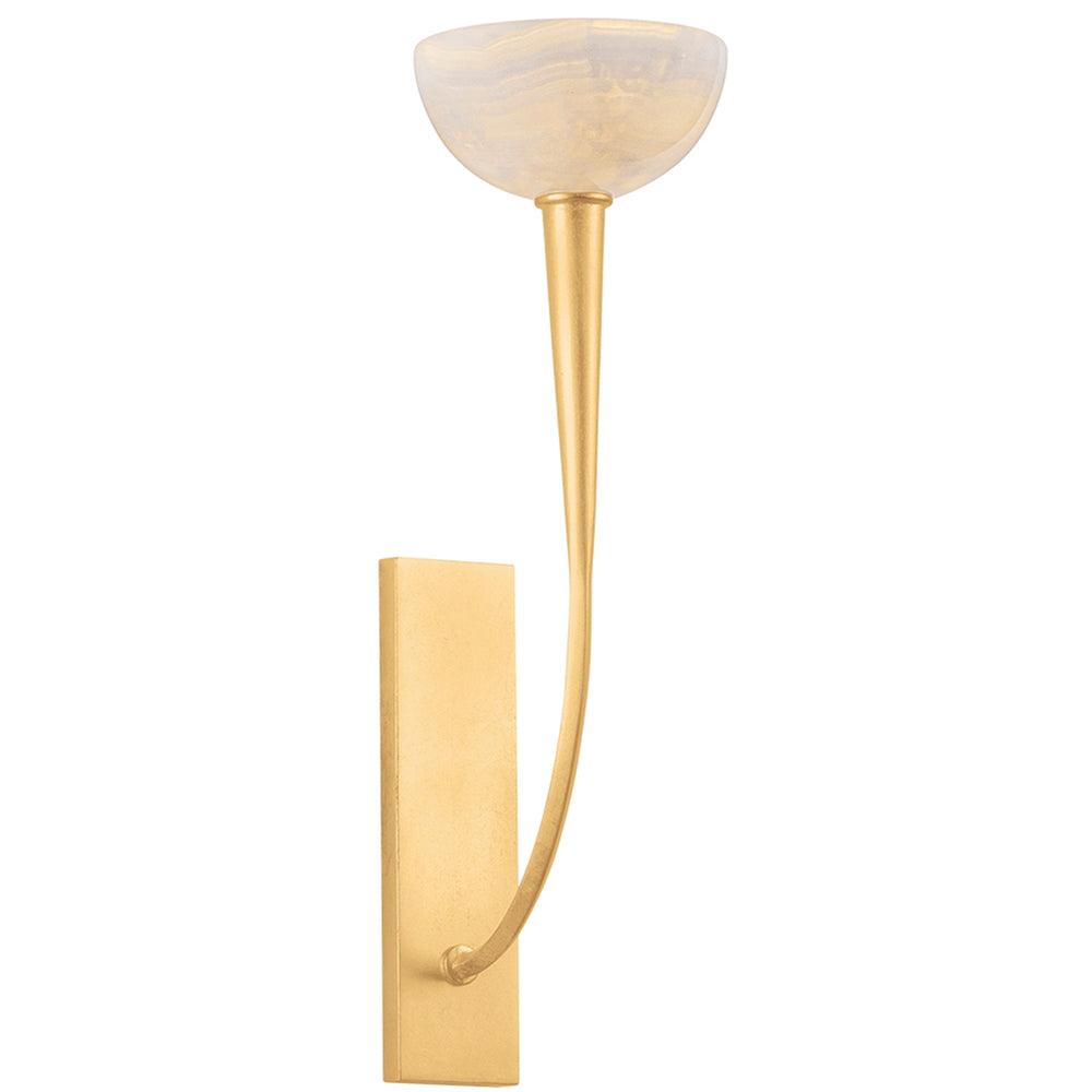 Maywood Wall Sconce, Vintage Gold Leaf