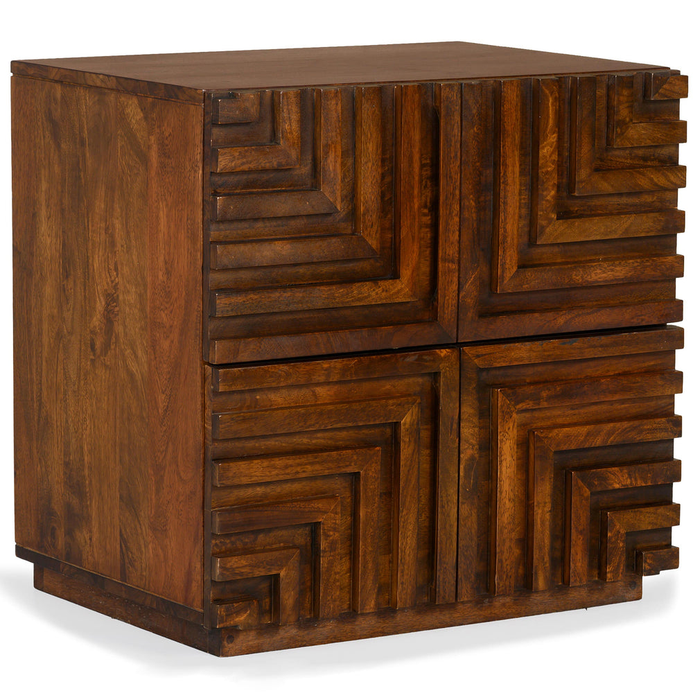 Maze Nightstand, Mud Brown