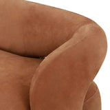 Mazie Leather Sofa, Nubuck Cognac-Furniture - Sofas-High Fashion Home