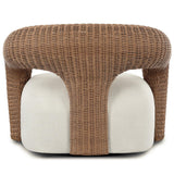 Mazie Outdoor Swivel Chair, Vergo Cream by Four Hands-Furniture - Outdoor-High Fashion Home