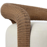 Mazie Outdoor Swivel Chair, Vergo Cream by Four Hands-Furniture - Outdoor-High Fashion Home