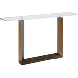 McElroy Console Table, Clear-Furniture - Accent Tables-High Fashion Home