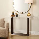McElroy Console Table, Clear-Furniture - Accent Tables-High Fashion Home