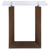 McElroy Side Table, Clear-Furniture - Accent Tables-High Fashion Home