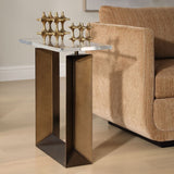 McElroy Side Table, Clear-Furniture - Accent Tables-High Fashion Home
