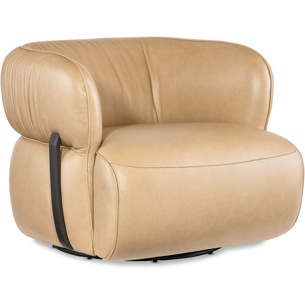 McGuire Leather Swivel Chair, Texas Stone-Furniture - Chairs-High Fashion Home