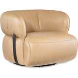 McGuire Leather Swivel Chair, Texas Stone-Furniture - Chairs-High Fashion Home