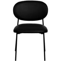 McKenzie Vegan Leather Dining Chair, Black, Set of 2