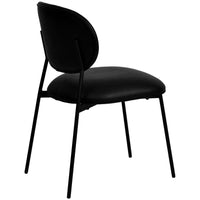 McKenzie Vegan Leather Dining Chair, Black, Set of 2