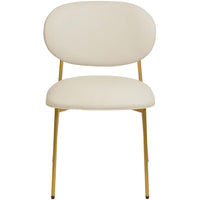 McKenzie Vegan Leather Dining Chair, Cream, Set of 2-Furniture - Dining-High Fashion Home