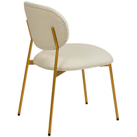 McKenzie Vegan Leather Dining Chair, Cream, Set of 2-Furniture - Dining-High Fashion Home