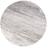 Meadow Round Dining Table, White Travertine-Furniture - Dining-High Fashion Home