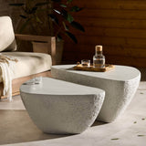 Medina Outdoor Nesting Coffee Table, Matte Stone-Furniture - Outdoor-High Fashion Home