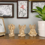 Meditation Elephants, Gold, Set of 3-Accessories-High Fashion Home