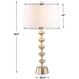 Meila Table Lamp, Antique Brass