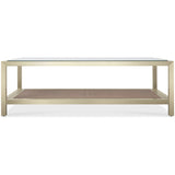 Melange Cocktail Table, Silvery Champagne-Furniture - Accent Tables-High Fashion Home