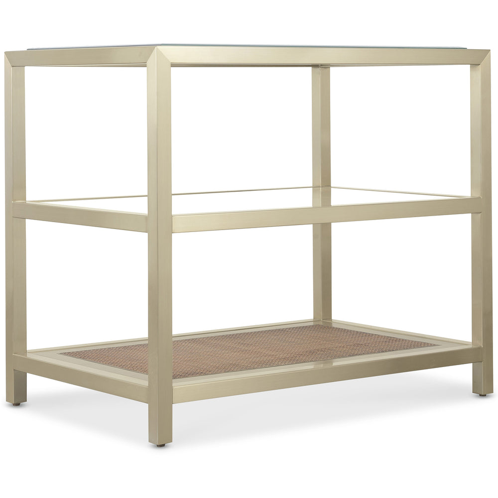 Melange End Table, Silvery Champagne