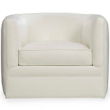 Menard Leather Chair, Ivory-Furniture - Chairs-High Fashion Home
