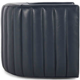 Menard Leather Chair, Nightfall Blue-Furniture - Chairs-High Fashion Home
