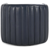 Menard Leather Chair, Nightfall Blue-Furniture - Chairs-High Fashion Home