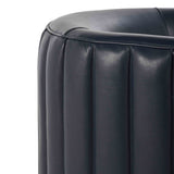 Menard Leather Chair, Nightfall Blue-Furniture - Chairs-High Fashion Home