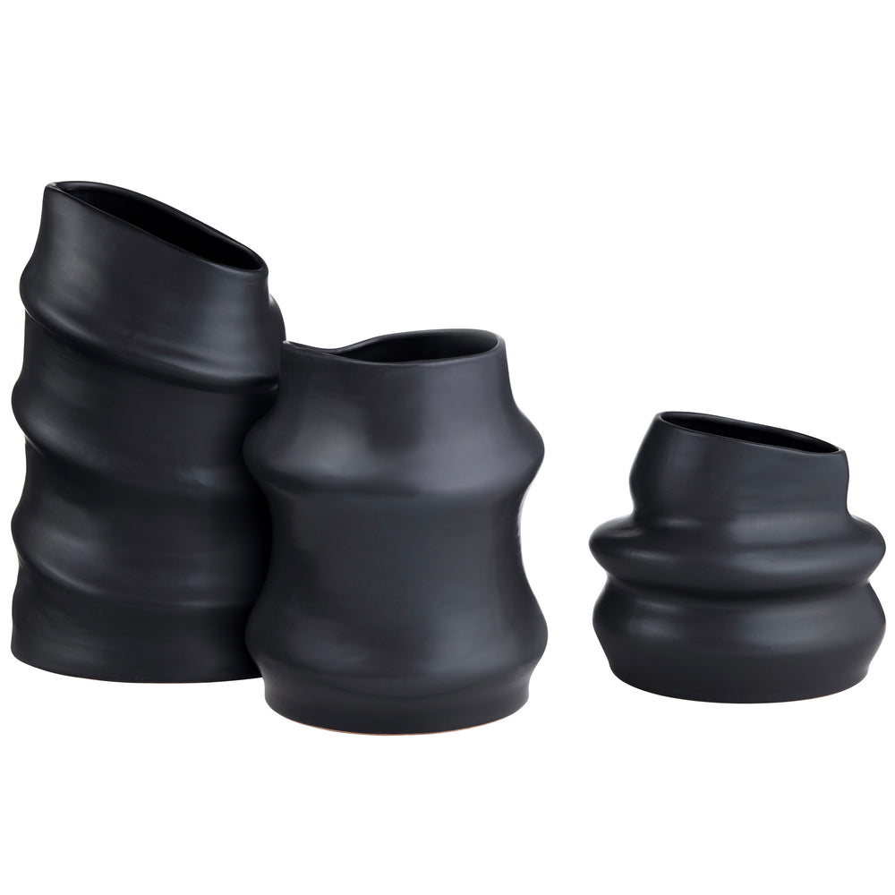 Merritt Vase, Black-Accessories-High Fashion Home