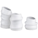 Merritt Vases, White, Set of 3-Accessories-High Fashion Home