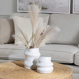 Merritt Vases, White, Set of 3-Accessories-High Fashion Home