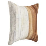 Meru Hide Pillow, Tan Multi-Accessories-High Fashion Home