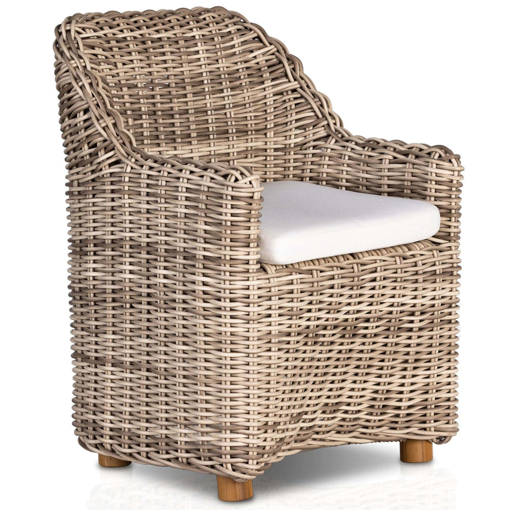 Messina Outdoor Dining Arm Chair, Sand-Furniture - Outdoor-High Fashion Home