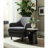 Metal Accent Table w/Marble Top, Black/White