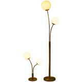 Metal Double Globe Lamps, Gold, Set of 2-Lighting-High Fashion Home
